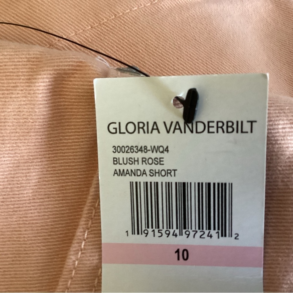 Gloria Vanderbilt Amanda NWT Women’s Peach Denim Shorts.  Size 10 - Picture 5 of 9